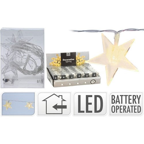 Star chain, 10 warm white LEDs