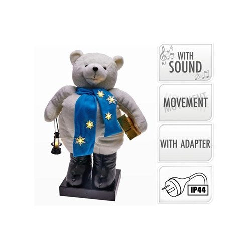 110 cm indoor animated bear with LED lighting and music