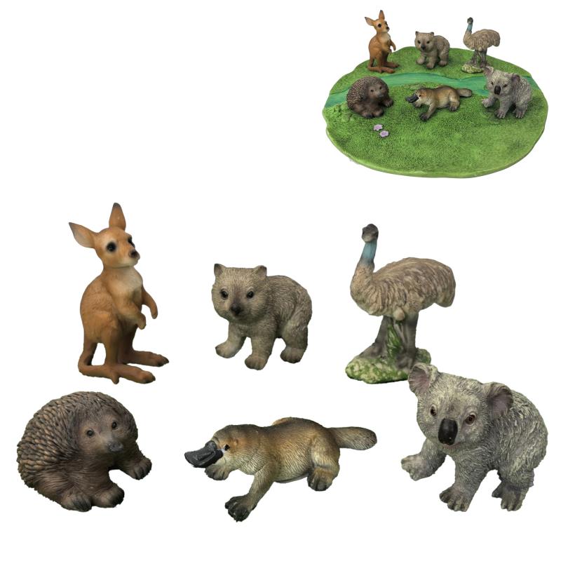 Australian animal figurine display