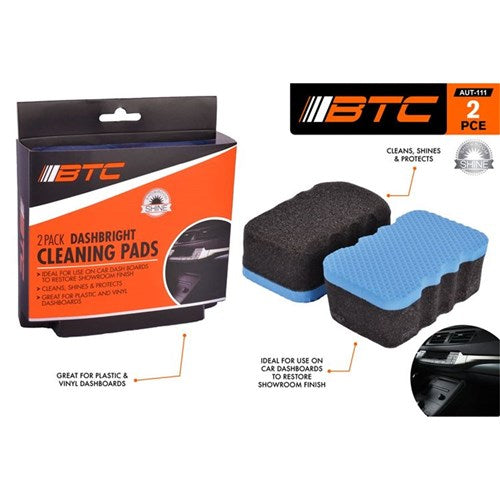 Two pack dash cleaning sponges