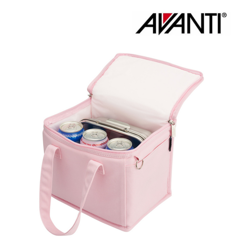 AVANTI Insulated Canvas Lunch Bag Blush Pink – stylish insulated canvas lunch bag for work and school