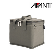 AVANTI Insulated Canvas Lunch Bag Charcoal – modern insulated canvas lunch bag for work and school