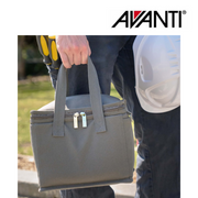 AVANTI Insulated Canvas Lunch Bag Charcoal – modern insulated canvas lunch bag for work and school