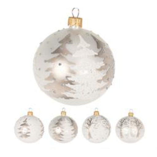 Ronis Christmas Ball Trees 100Mm 4 Assorted Clear