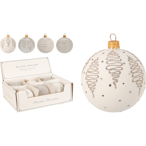 Ronis Christmas Ball 100Mm Glitter Deco