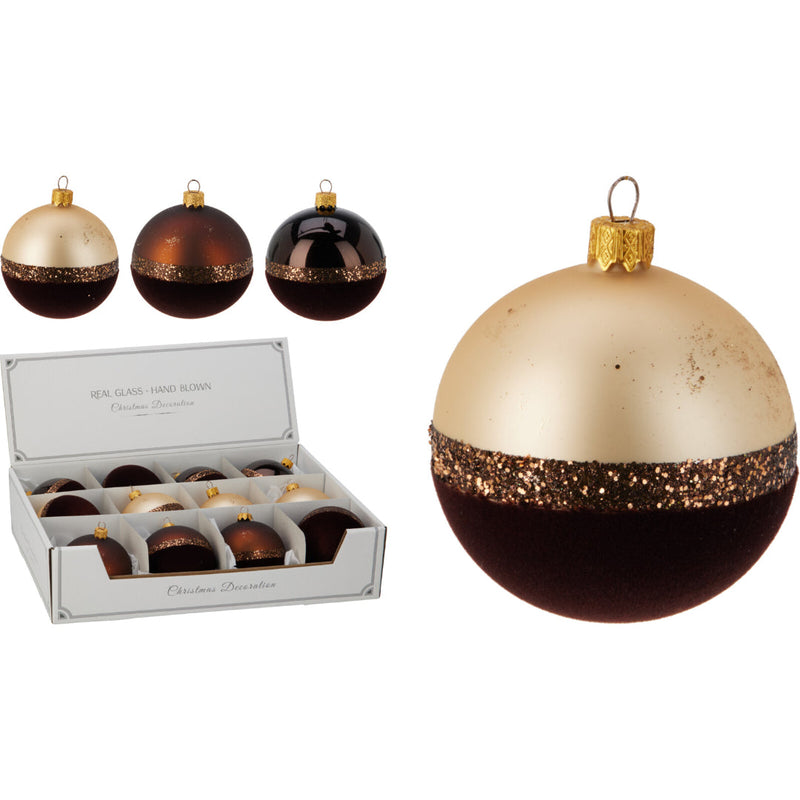 Ronis Christmas Ball Glass 80Mm 3 Assorted