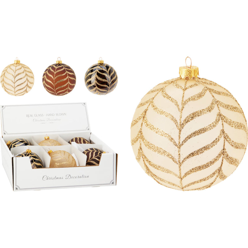 Ronis Christmas Ball Glas 100Mm 3 Assorted Clear