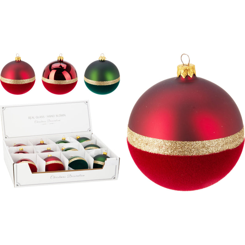 Ronis Christmas Ball Glass 80Mm 4 Assorted