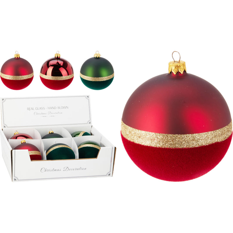 Ronis Christmas Ball Glas 100Mm 4 Assorted Clear