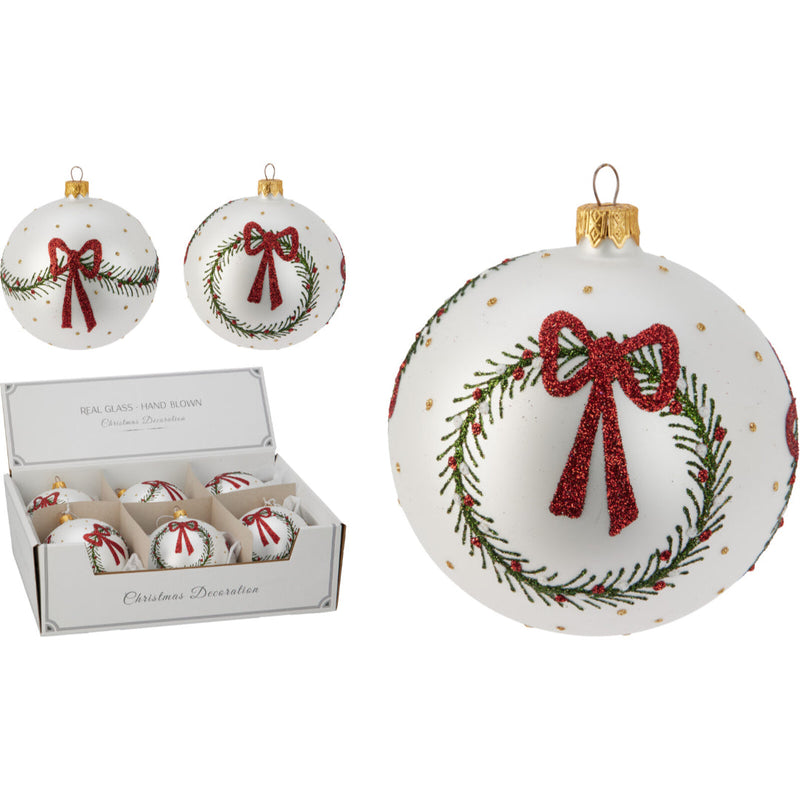 Ronis Christmas Ball Glas 100Mm 2 Assorted