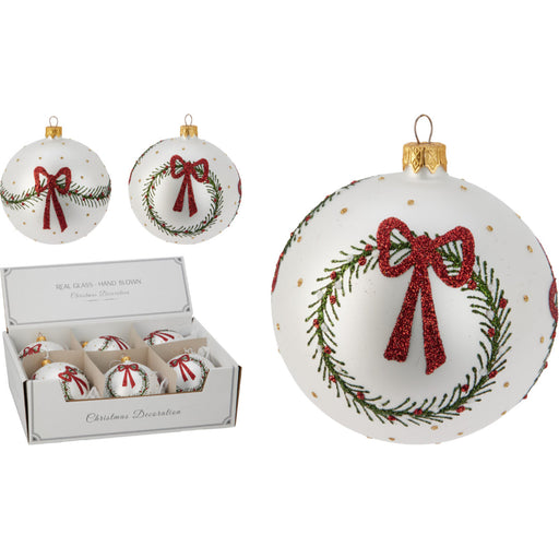 Ronis Christmas Ball Glas 100Mm 2 Assorted