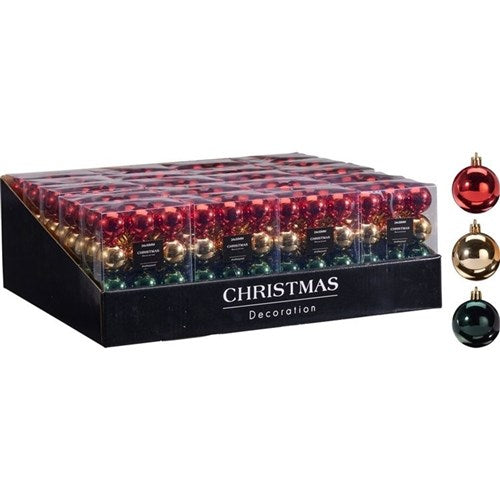traditional Christmas baubles 30mm set of 24