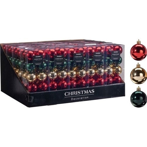 traditional Christmas baubles 40mm set of 20