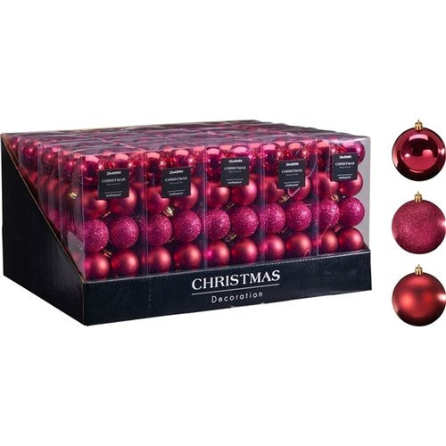 berry Christmas baubles 40mm set of 20