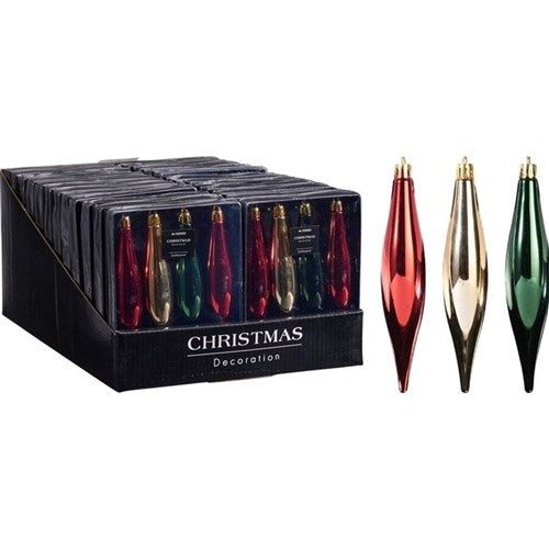 traditional hanging Christmas icicles 150mm set of four