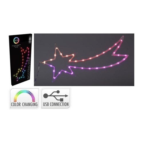 RGB USB shooting star color changing light