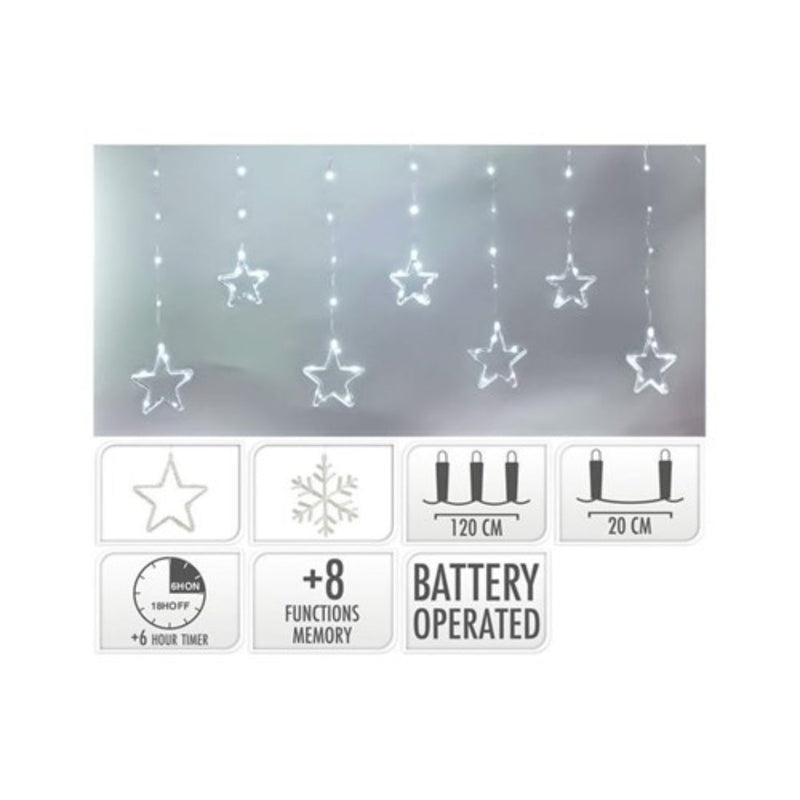 Ronis Curtain Micro 72Led 120X60cm Ip44 Battery Operated