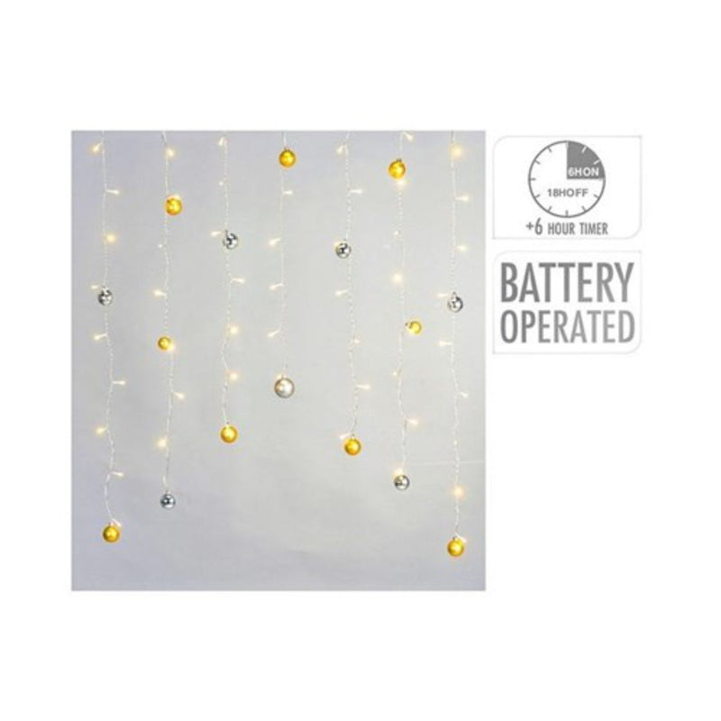 Ronis Led Curtain 74Led Ball 1.2X1.2M Ip44 Battery Operated