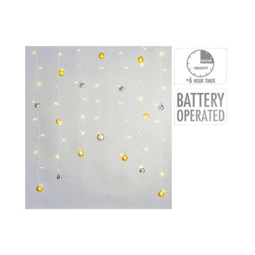 Ronis Led Curtain 74Led Ball 1.2X1.2M Ip44 Battery Operated