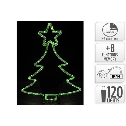 green Christmas tree decoration 120 micro LED 40 x 57cm