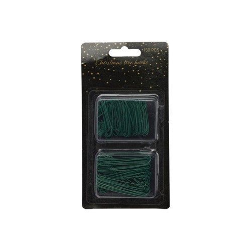 green iron Christmas tree hooks 19cm pack of 150