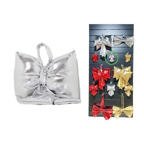 Silver decorative bow, 13 x 20 cm