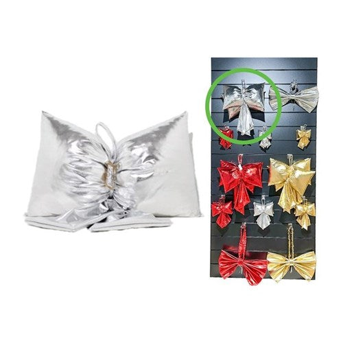 Oversized silver bow, 40 x 55 cm