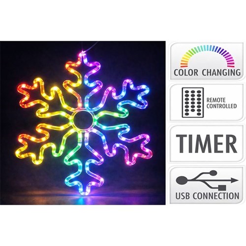 60 LED RGB colour changing snow Christmas decoration USB