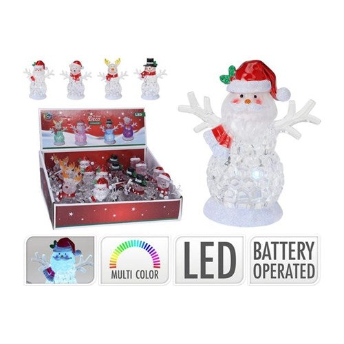 12 cm LED lit Christmas figure, battery powered
