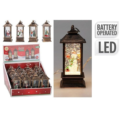 13cm warm white LED lantern with decorative detail