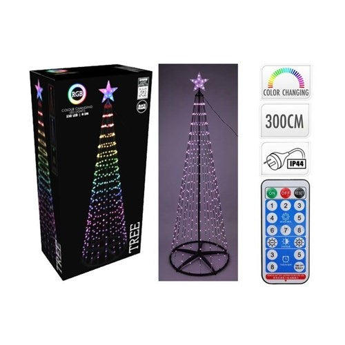 300 cm black frame LED tree, 550 LEDs