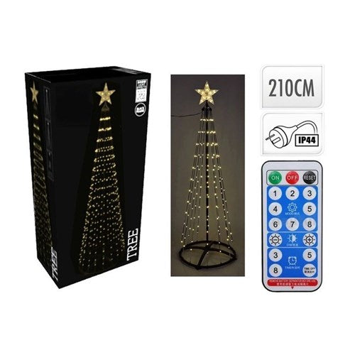 210 cm warm white color change LED tree, 370 LEDs