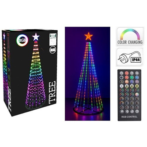 210cm RGB Christmas tree 550 LED remote control IP44