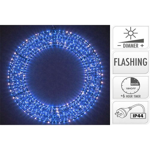 50cm wreath 720 cool white and white LEDs 4 functions