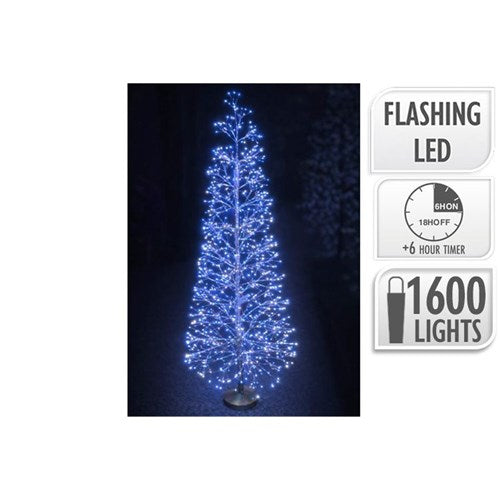 150cm Christmas tree 1600 cool and warm white LEDs 4 functions