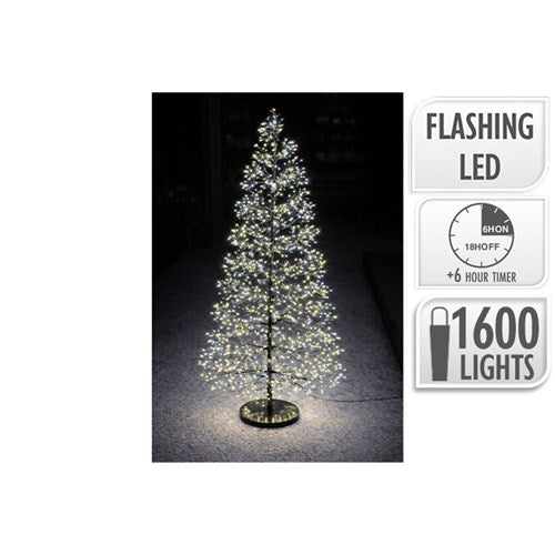 150cm Christmas tree 1600 warm white LEDs 4 functions