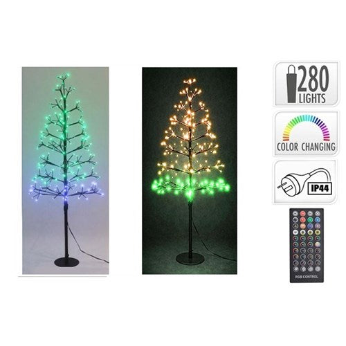 150cm RGB fireworks tree 280 LED with remote control