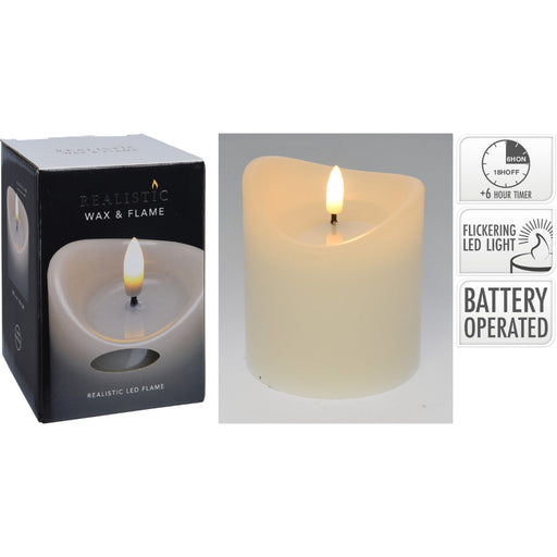 Ronis Led Candle 90X100Mm White