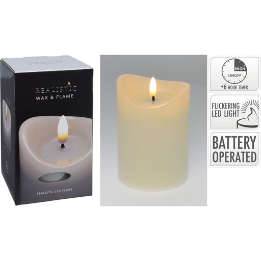 Ronis Led Candle 90X125Mm White