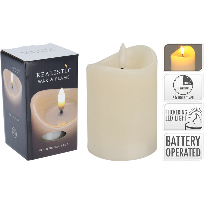 Ronis Led Candle 70X100Mm Ivory