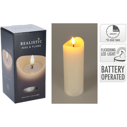 Ronis Led Candle 70X125Mm Ivory