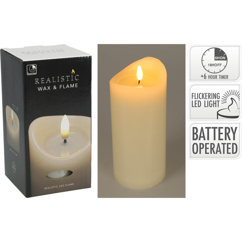 Ronis Led Candle 90X150Mm Ivory