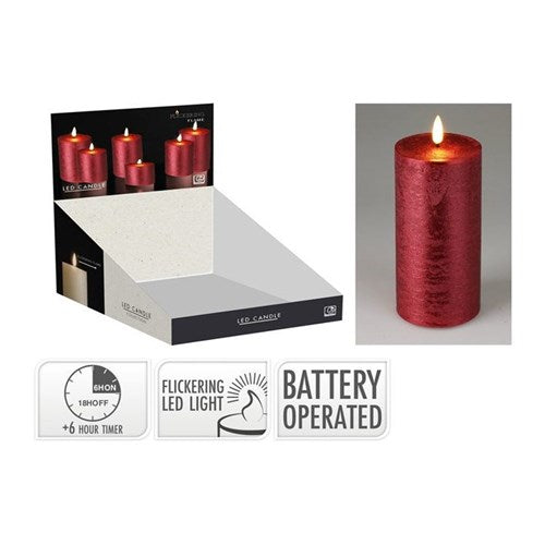 Tall LED candle 75 x 150 mm