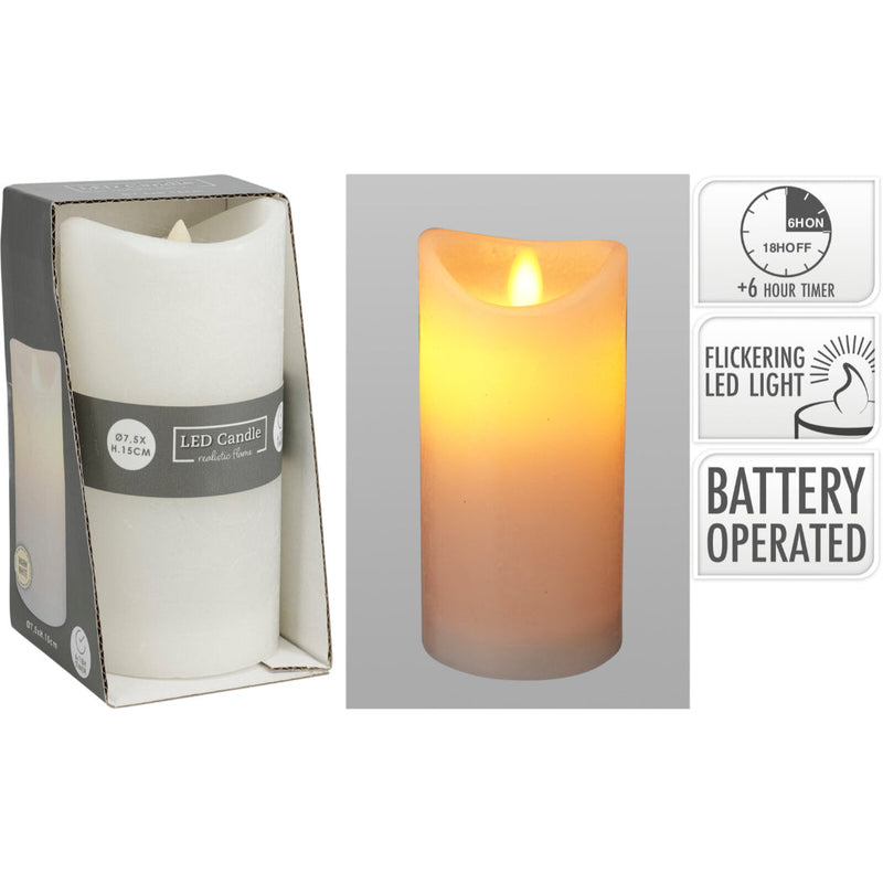 Ronis Led Candle Swing Flame 75X150Mm White