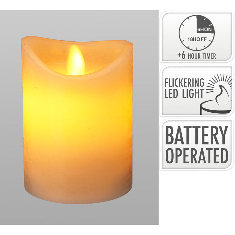 Ronis Led Candle Swing Flame 75X100Mm Ivory