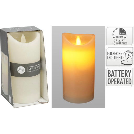 Ronis Led Candle Swing Flame 75X150Mm Ivory