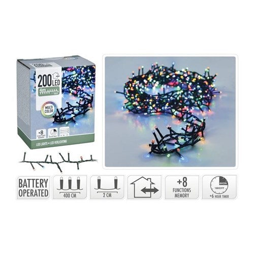 4 m IP44 multicolor 200 LED snake lights