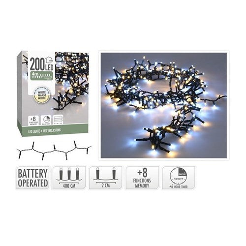 4 m IP44 mixed white 200 LED snake lights