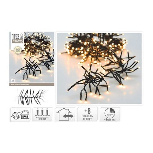 8.4 m warm white cluster lights, 1152 LEDs, IP44