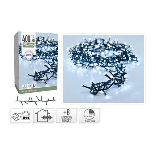 8 m IP44 white 400 LED snake lights